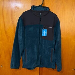 Columbia Men's Forest Green and Black Fleece Jacket